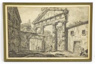After Stuart James (1713-1788) and Revett Nicholas (1720-1804), 19th century, Engraving, A Doric
