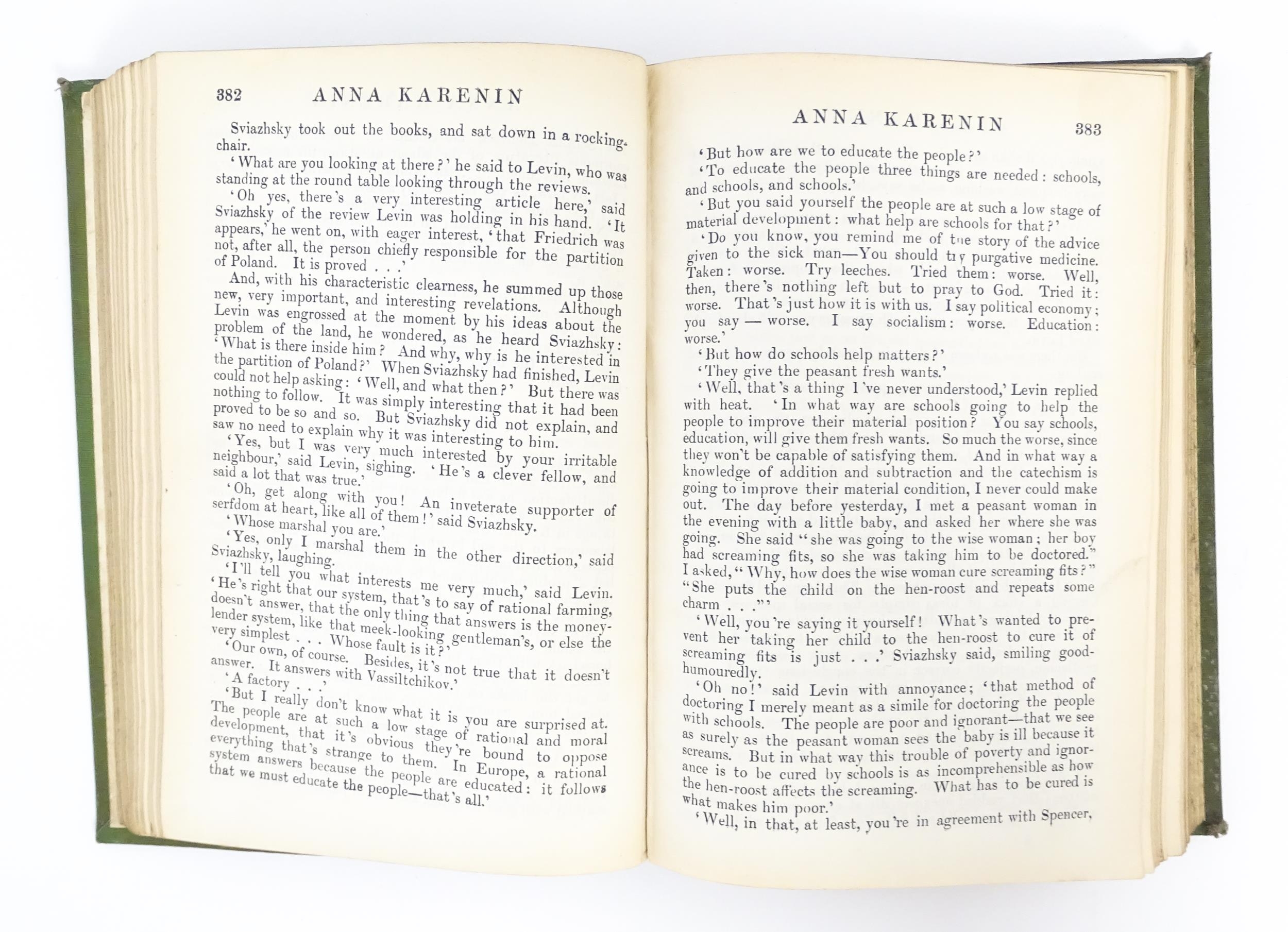 Books: Three assorted books comprising The Brothers of Karamazov, by Constance Garnett, 1916; Anna - Image 2 of 9