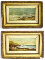 Manner of Sarah Louise Kilpack, Late 19th / early 20th century, Oil on canvas, A pair of coastal