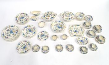 A quantity of Masons dinner wares decorated in the Regency pattern to include plates, bowls,