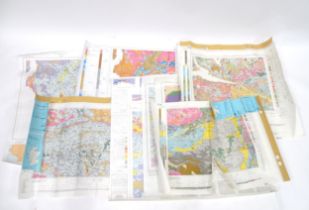 A quantity of 20thC British Geological Survey (Scotland) maps, areas including Irvine , Glasgow ,