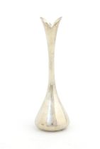 A Danish silver plate bud vase by Jorgen Th. Steffensen. Marked under. Approx. 9" high Please Note -