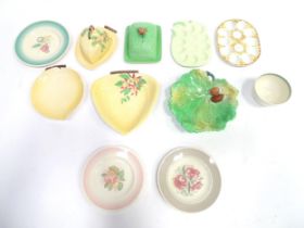 A quantity of assorted ceramics to include Carlton Ware butter dishes and leaf plates, three Susie
