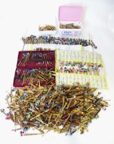 A large quantity of assorted 20thC lace bobbins to include turned wooden, bone and plastic
