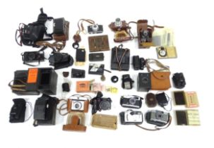 A quantity of assorted cameras and accessories to include Miranda A-X DX 35mm, kodak ek160 instant