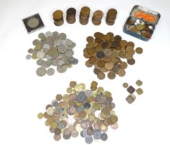 Coins: A quantity of assorted 19thC and later United Kingdom and Worldwide coinage Please Note -