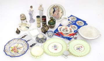 A quantity of assorted ceramics to include Wedgwood milk jug in the Candlelight pattern, a Royal