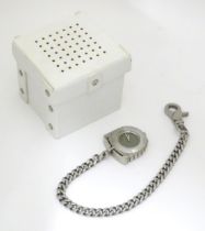 A boxed Diesel watch / stopwatch on chain, approx 2" wide Please Note - we do not make reference