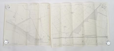 Two 1899 1:2500 Ordnance Survey maps, Dumfriesshire , Scotland area, depicting Newbie Castle and the