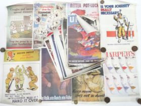 A quantity of facsimile WWII / World War 2 / WW2 / Second World War propaganda posters, the