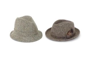 A Harris Tweed drop brim / bucket 'grouse' hat by Edinburgh Woolen Mill 'EWM Classics', size XL (