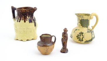 Four assorted Victorian and later stoneware items to include a Royal Doulton jug, a small Doulton