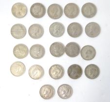 Coins: A quantity of George VI and Queen Elizabeth II six pence Please Note - we do not make