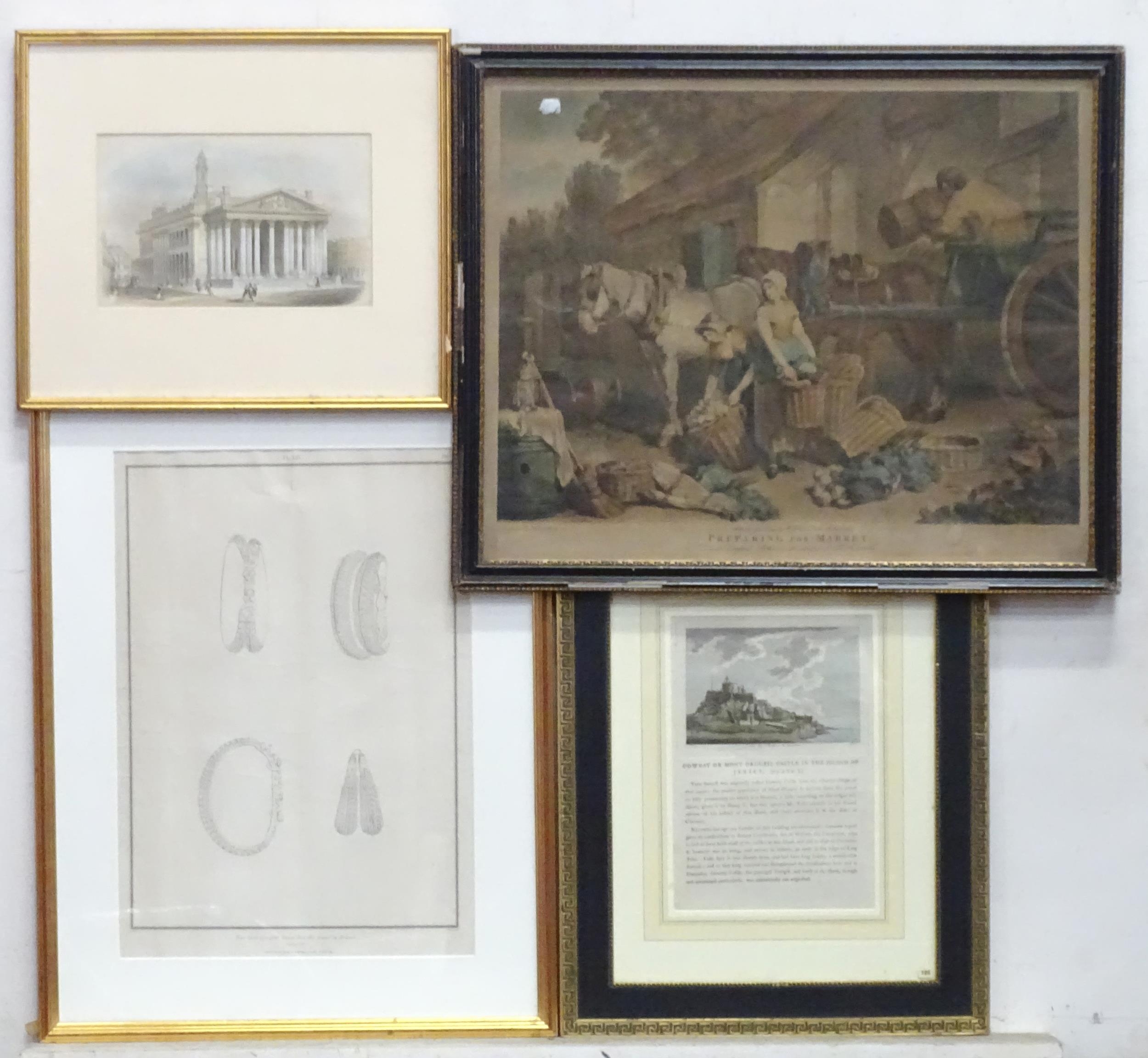 A quantity of assorted 18thC and later prints and engravings to include Anne Hathaway's Cottage - Image 3 of 10