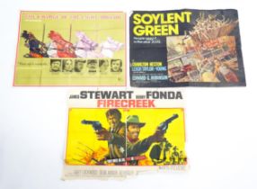 20thC film advertising posters, comprising the titles: Soylent Green, The Charge of the Light