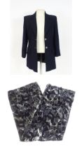 Vintage fashion / clothing: A Jaeger wool evening jacket in navy, bust measures 34" approx, UK