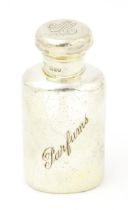 A silver scent bottle hallmarked London 1904, maker Mappin & Webb Ltd. Approx. 3 1/2" high Please