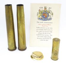 Militaria , WWII / World War 2 / Second World War / WW2 : A trench art snuff box formed as a