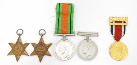 Militaria , WWII / WW2 / World War Two / Second World War : a group of four campaign medals,