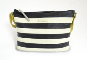 A Radley Putney leather stripe shoulder bag with original dust bag. Width approx. 14" Please