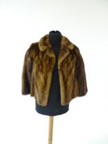 Vintage fashion / clothing: A short length vintage fur coat. Bust measures 38" approx. Please Note -