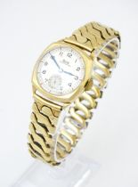 A 9ct gold cased Rone wristwatch the dial signed Rone Sportsmans with subsidiary seconds dial and