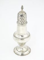 A silver sugar caster / shaker hallmarked London 1783, maker Thomas Shepherd. Approx. 5 3/4" high