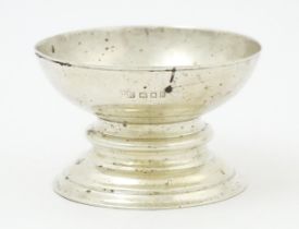 A silver ice cream dish hallmarked London 1918, maker Theodore Rossi. Approx. 2" high x 3"