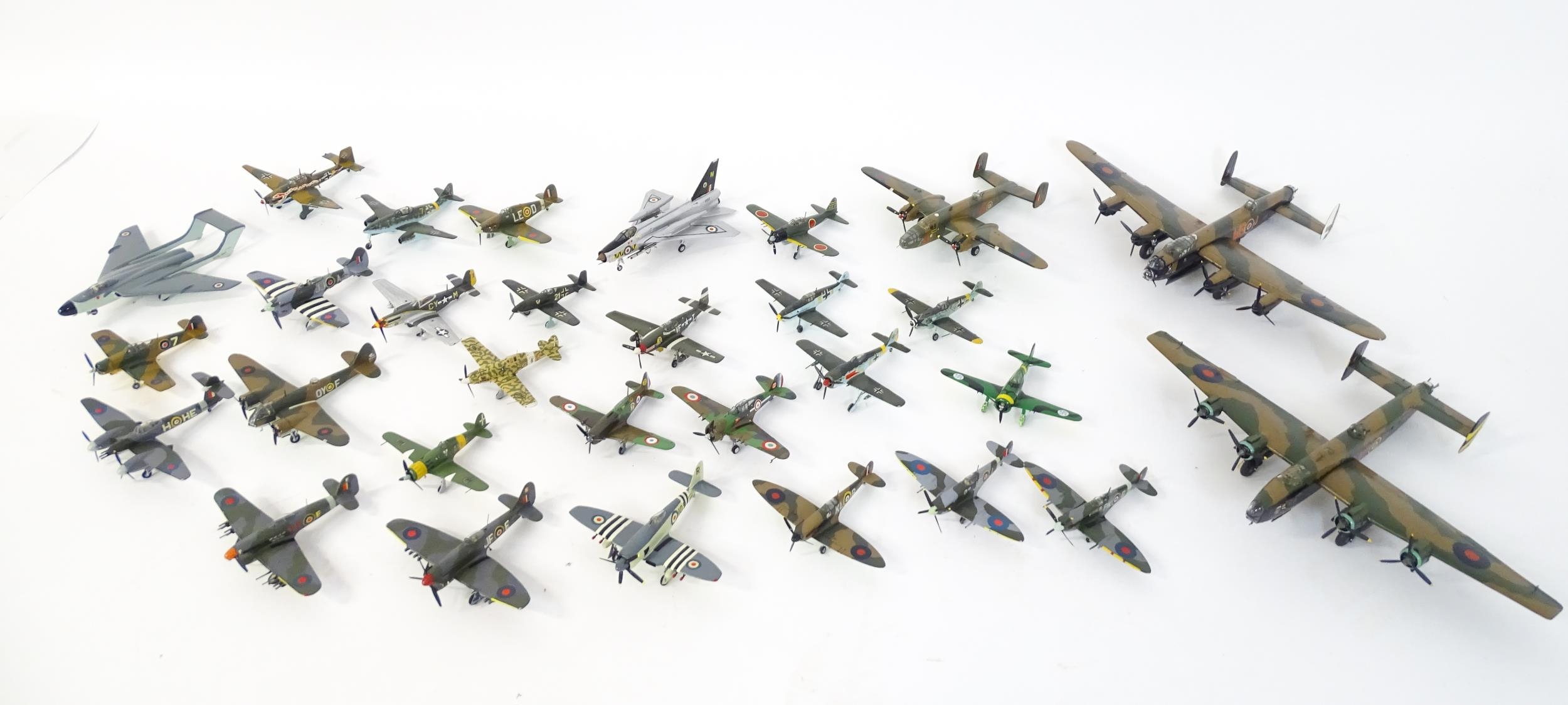 Toys: A quantity of Airfix scale model planes to include Spitfire, Mustang, Halifax Bomber, Avro - Image 12 of 13