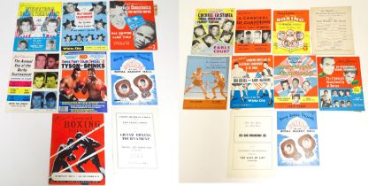 A quantity of 1950s boxing programmes with tournaments to include Ron Barton vs Yvon Durelle, Arthur