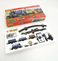 Toys: A Hornby OO gauge model railway train set Lowland Carrier, model no. R1163, to include