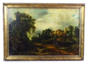 After John Constable, Late 19th / early 20th century, Oil on canvas, The Glebe Farm. Signed J. C.