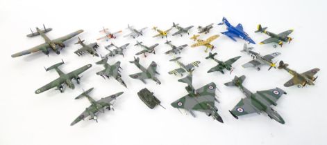 Toys: A quantity of Airfix model planes to include Gloster Javelin, Whitley, Mustang, etc. (