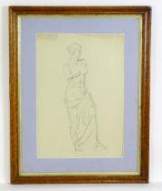 Ronald William (Josh) Kirby, (1928-2001), Drawing in soft pencil on paper, A study of a Classical
