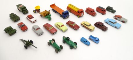 Toys: A quantity of assorted die cast scale model Dinky Toys vehicles / cars to include Cooper