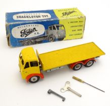 Toy: A Shackleton Toys scale model die cast clockwork / mechanical Foden F. G. Flatbed Lorry in