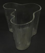 Alvar Aalto for Iittala, a clear glass 'Savoy' vase. Signed under. Approx 6" high Please Note - we