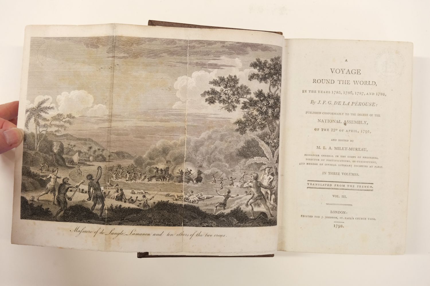 La Perouse (Jean-Francois). The Voyage of La Perouse Round the World, 3 volumes, 1798 - Image 9 of 18