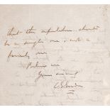 Gordon (Charles George, 1833-1885). Autograph Letter Signed, 'C.G. Gordon', Jerusalem, 9 June 1883
