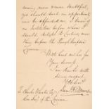 Morse (Samuel Finley Breese, 1791-1872). Autograph Letter Signed, 'Saml. F.B. Morse', November 1856