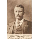 Roosevelt (Theodore, 1858-1919). Photographic postcard signed as President, c. 1905