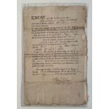 Guernsey documents. A group of 6 manuscript documents relating to Guernsey, c. 1803-11