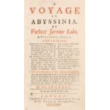 Johnson, Samuel, translator. A Voyage to Abyssinia by Fathaer Lobo, 1735