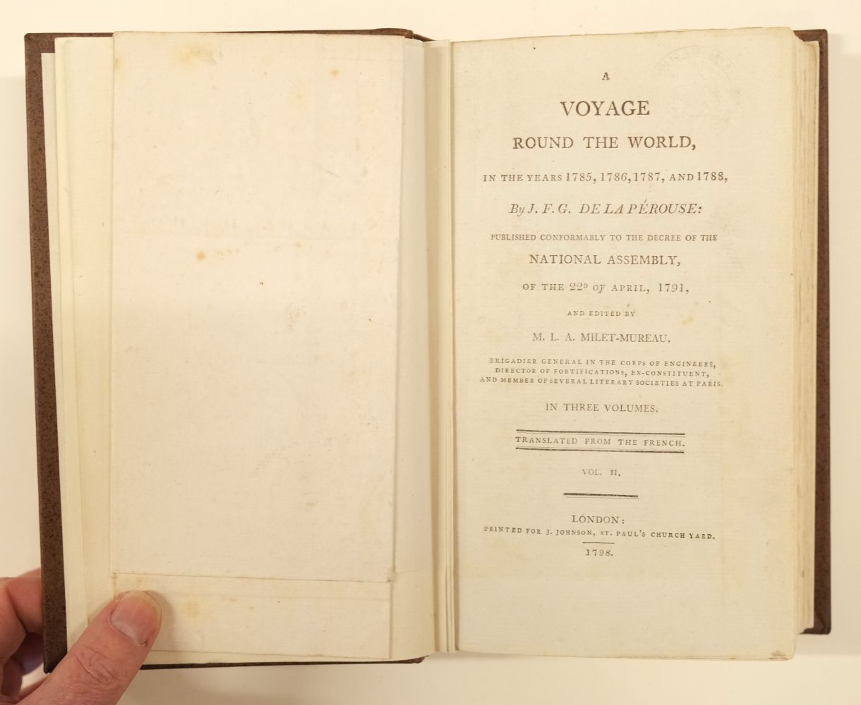 La Perouse (Jean-Francois). The Voyage of La Perouse Round the World, 3 volumes, 1798 - Image 14 of 18