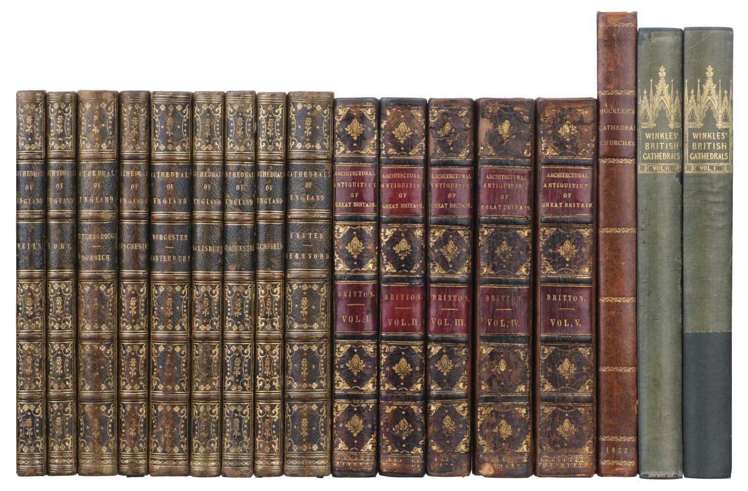 Britton (John). The Cathedrals of England, 9 volumes, 1814-35