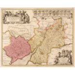 Gloucestershire. Schenk (P. & Valk G.), Glocestria Ducatus cum Monumethensi..., circa 1695