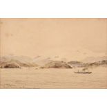 Schnars-Alquist (Hugo, 1855 - 1939). Mount Wharton, Straits of Magellan, 1889