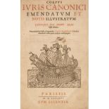 1587 [Canon Law]. Corpus juris canonici emendatum and notis illustratum: Gregorii XIII Pont. Max.,