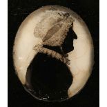 Silhouette. Portrait of an older woman, early 19th century