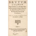 Hotman (Francois). Brutum fulmen Papae Sixti V. aduersus Henricum, 1585